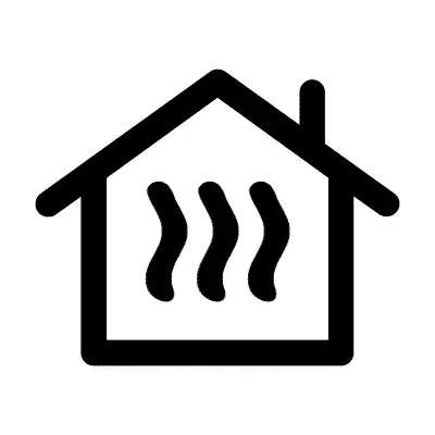 Heating system in a house